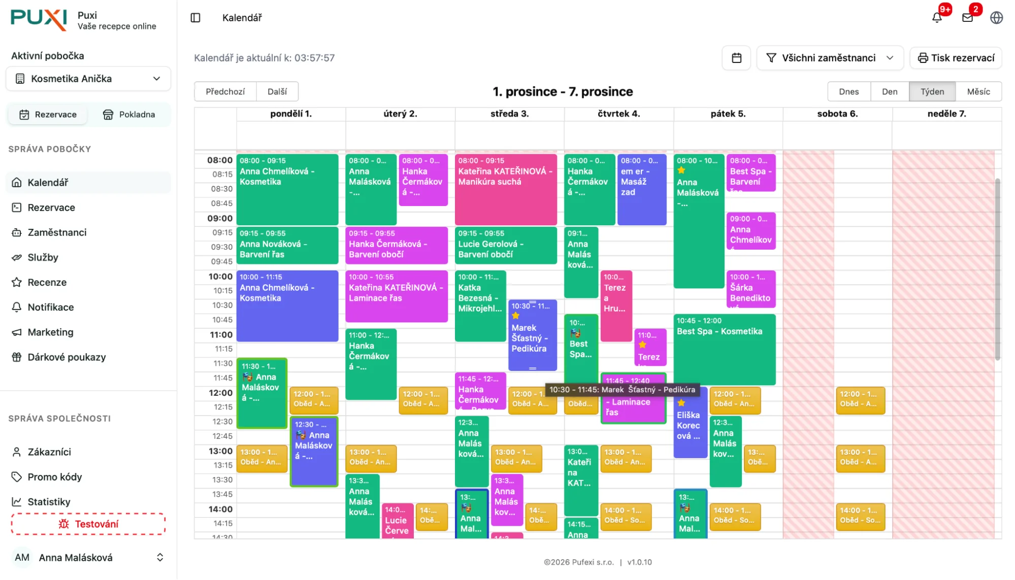 Ukázka AI doporučení