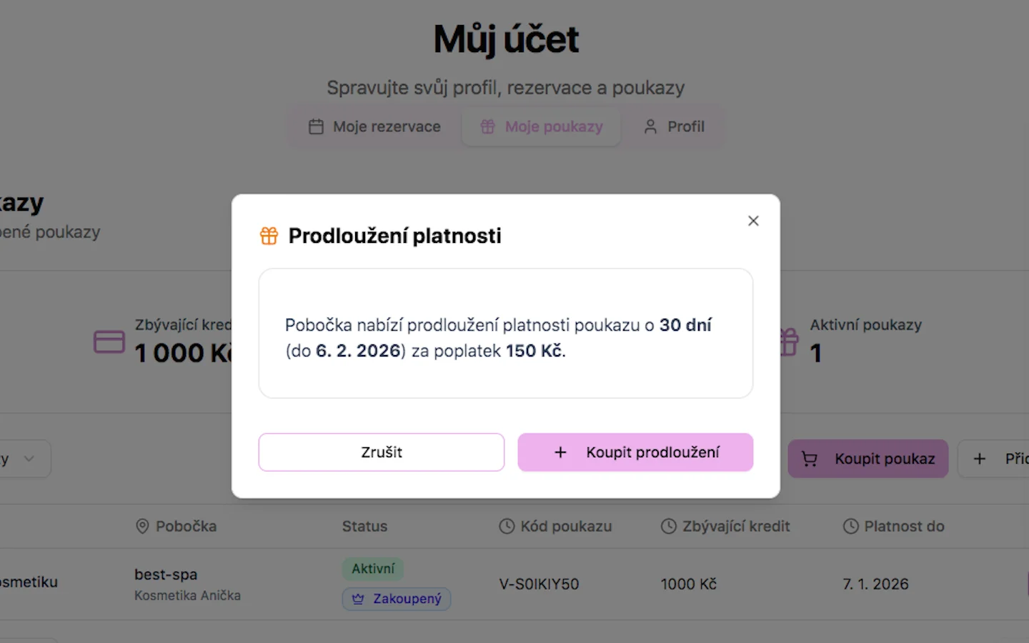 Prodloužení poukazu 2