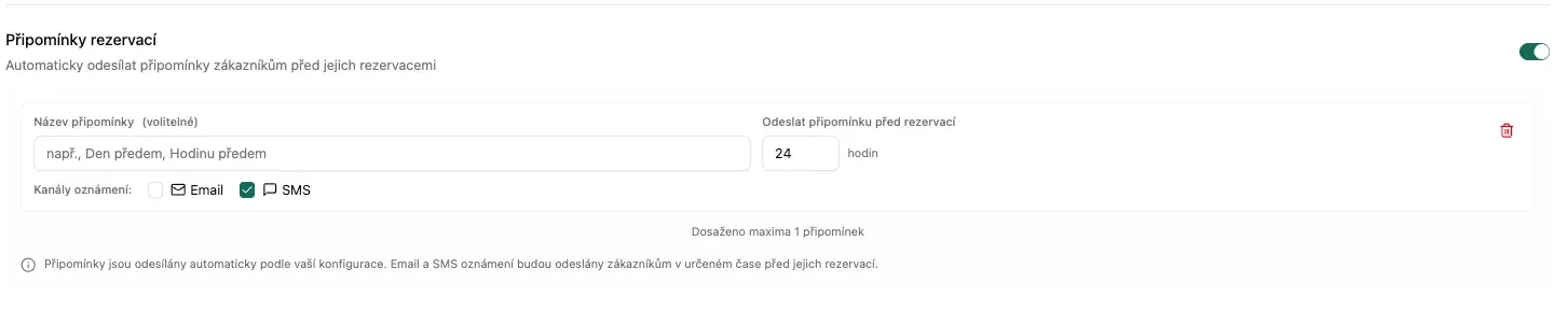 Připomínky rezervací