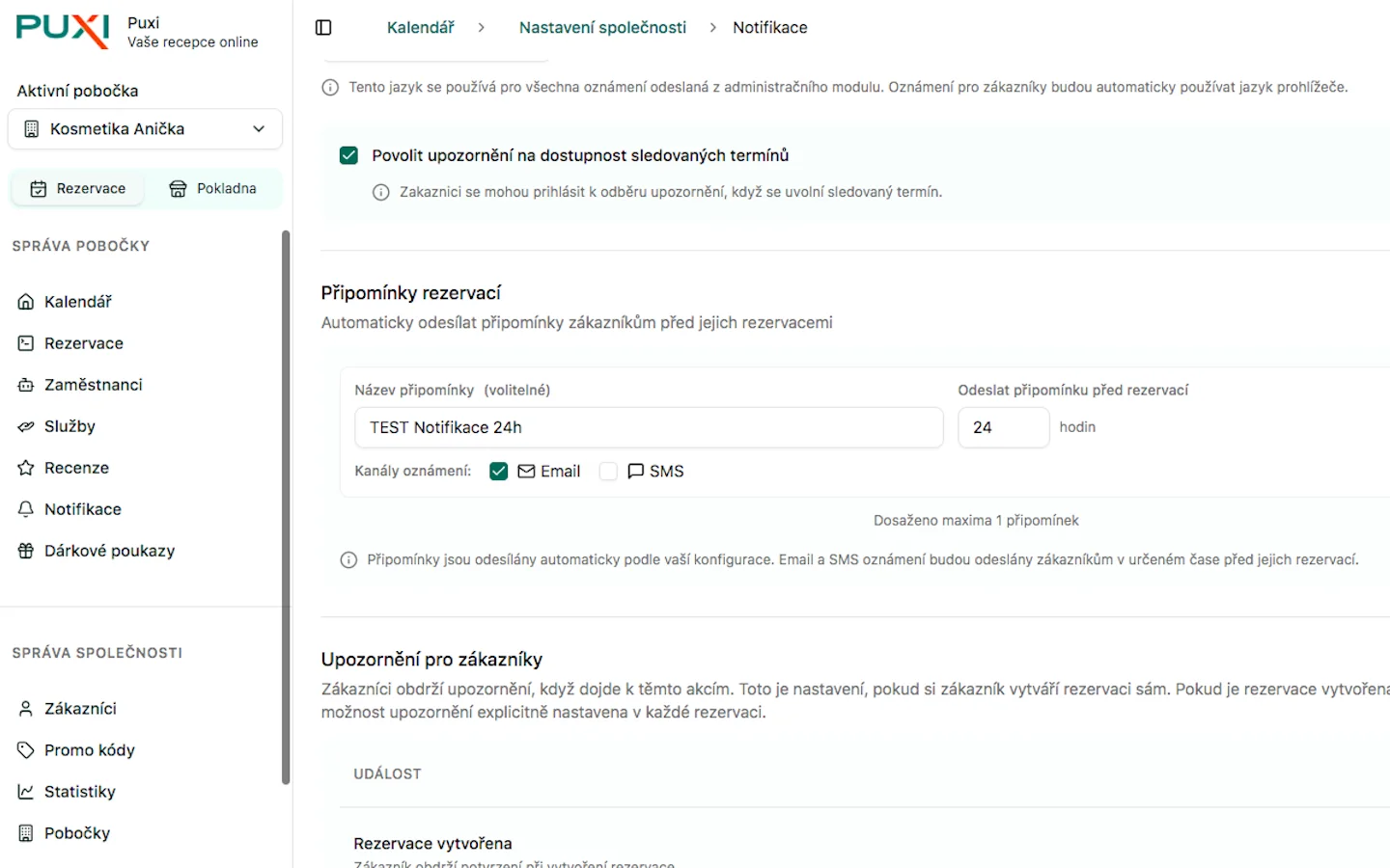 SMS kredity přehled