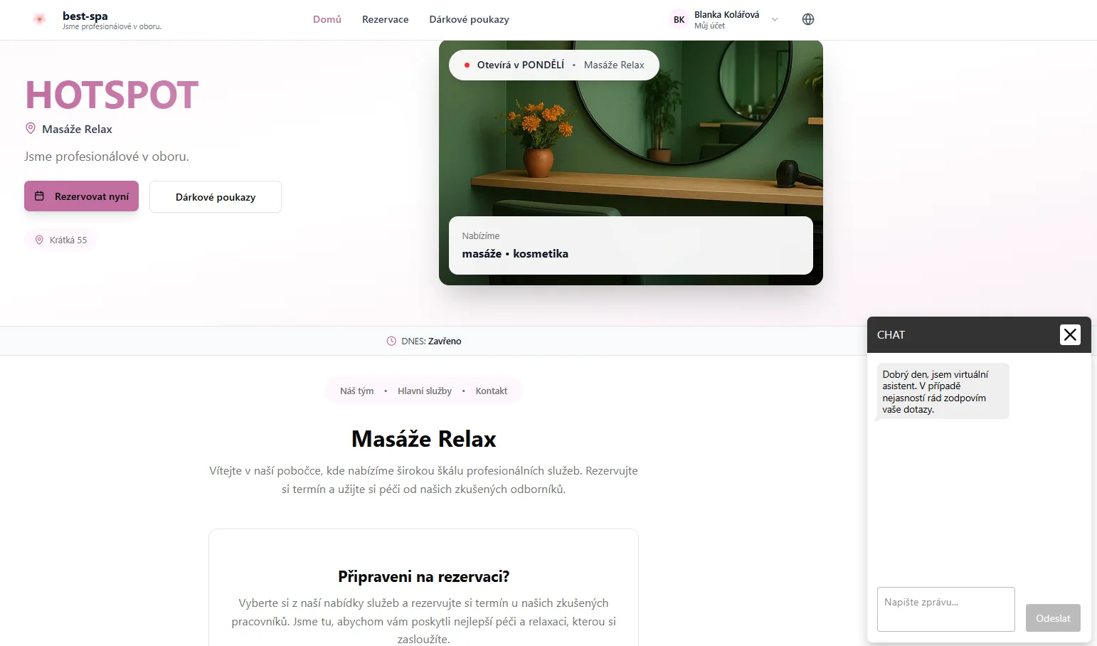 Testování chatbota