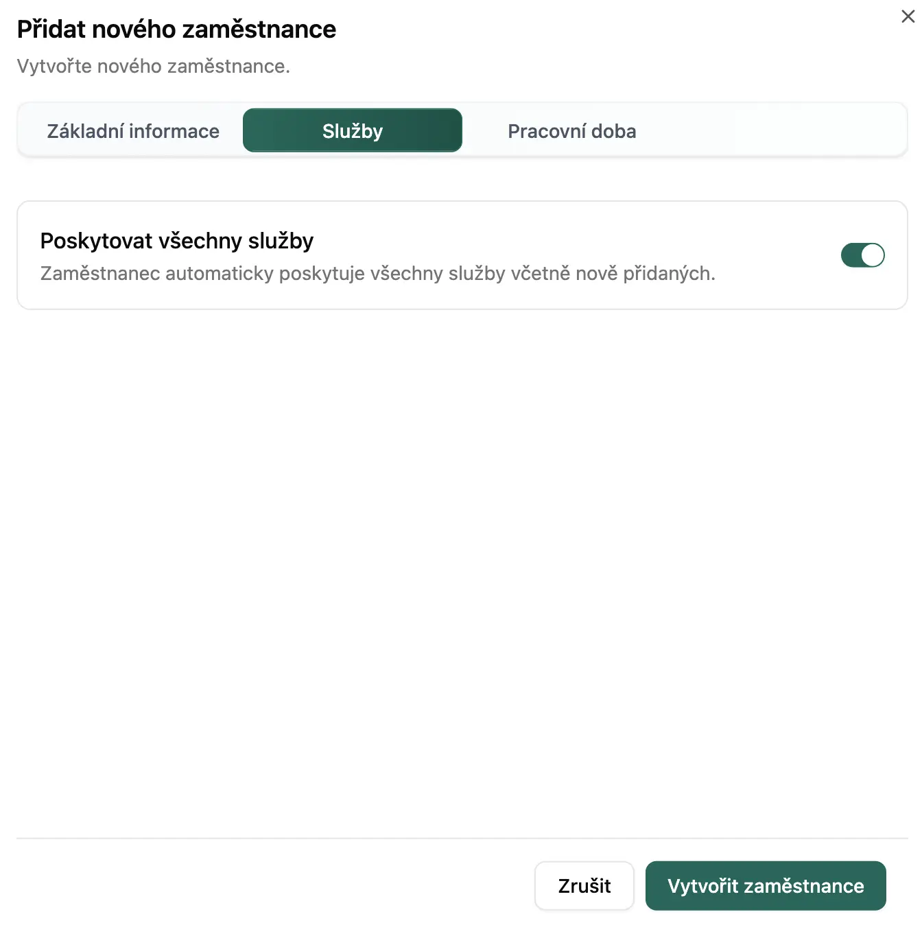 Služby zaměstnance